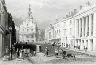 State Street, Boston, gravert av S.Lacey