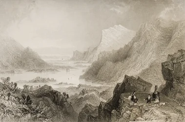 Tilnærmingen til Killarney fra Kenmare Road, County Killarney, fra 