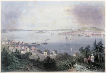 Utsikt over Halifax - i "" Canadian Scenery illustrert"" av William Henry Bartlett, red. George Virtue
