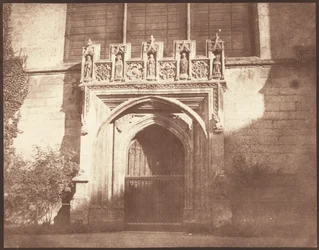 En gammel dør i Magdalen College, Oxford, april 1843 (bilde)