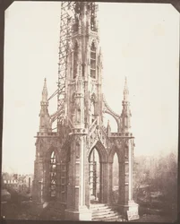 Scott-monumentet før ferdigstillelsen, Edinburgh