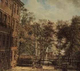 New Court: The Temple, London (akvarell)