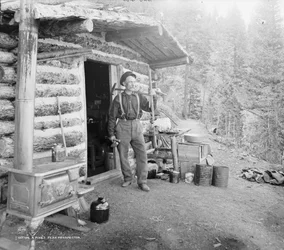 Pike's Peak-prospektør i Colorado, ca. 1900 (s/hvitt-bilde)