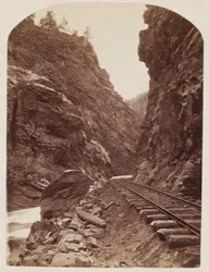 View of a Railroad in the Rockies, ca. 1865 (albumintrykk fra vått kollosjonsnegativ)