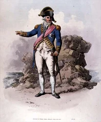 Admiral i full uniform, iført Badeordenen fra 