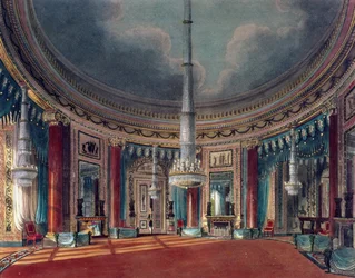 Carlton House, the Circular Room, fra Pynes Royal Residences, utgitt 1818