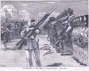 Nedrustning av den 26. ved Barrackpore 1857 e.Kr
