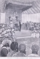 Proklamasjon av dronningen som suveren over India 1858 e.Kr