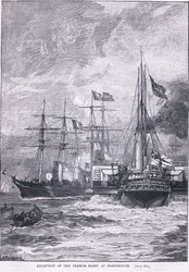 Mottak av den franske flåten i Portsmouth 1865 e.Kr