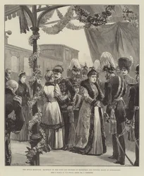 Det kongelige ekteskapet, mottakelse av hertugen og hertuginnen av Edinburgh og prinsesse Marie på Sigmaringen