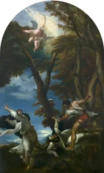Den hellige Peter Martyrs død, etter Tizian, ca. 1826