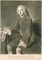 William Pitt, statssekretær, gravert av Richard Houston (1721-75)