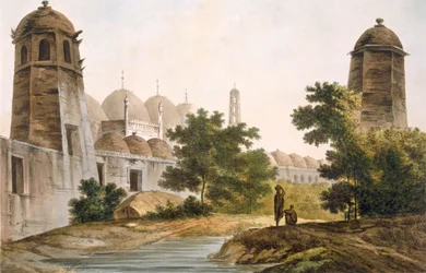 En utsikt over Cuttera bygget av Jaffeir Cawn på Muxadavad, pub. 1785-88.