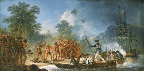 Landgangen ved Tanna (Tana), en av Ny-Hebridene