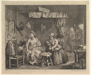 A Harlots Progress, plate 3, april 1732.