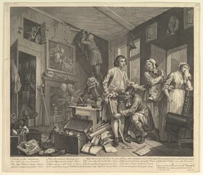 A Rakes Progress, Plate 1, 25. juni 1735.