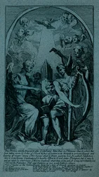 Burlesk på Kents altertavle ved St Clement Danes, c1725