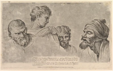 Fire hoder fra Raphael Cartoons på Hampton Court, 14. mai 1781.