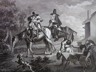 Frontispice til Samuel Butlers "Hudibras"