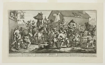 Hudibras og Skimmington-familien, plate syv fra Hudibras