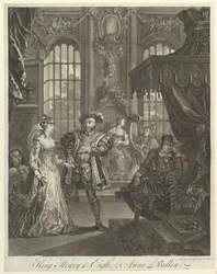 Kong Henrik den åttende og Anna Bullen, ca. 1728.