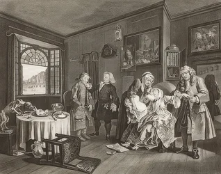 Ekteskap à la Mode / ekteskap etter mote. Ark 6: The Lady? S Death / Grevinnens selvmord. 1745