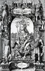 Frontispice til 'Poly-Olbion' av Michael Drayton, utgitt i 1622
