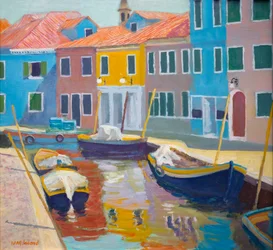 Burano, Venezia (olje om bord)