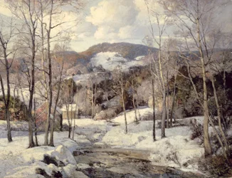 Millstream, Ipswich, New Hampshire (olje på lerret)