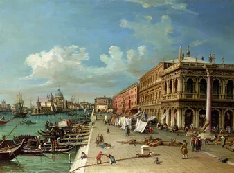 Utsikt over Molo mot inngangen til Canal Grande, Venezia