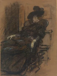 Sittende kvinne