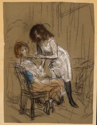 To kvinner (en sittende)