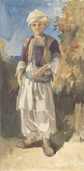 Stående tyrkisk ungdom, 1844.