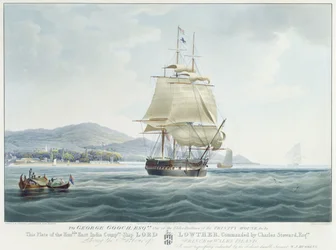 East India Companys skip «Lord Lowther», kommandert av Charles Steward, forlater havnen på Prince of Wales-øya.
