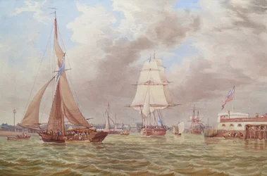 Skipsfart ved innseilingen til Portsmouth havn