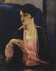 Portrett av en kvinne, halv lengde, 1905