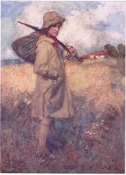 En tid det var, før Englands sorg begynte, da hver eneste bakke beholdt sin mann (farge litho)