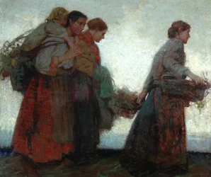 På dykene (olje på lerret)