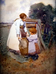 To jenter ved brønnen