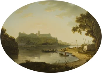 Utsikt over Villeneuve-les-Avignon, ca. 1770 (olje på lerret)