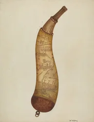Pulverhorn, ca. 1940.