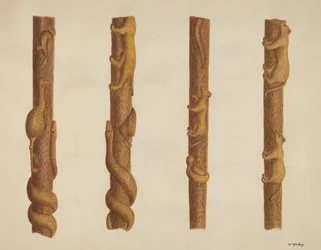 Spaserstokk, ca. 1940.