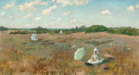 Plukker høstblomstene