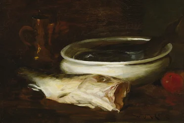 Fisk og stilleben, ca. 1904-1909 (olje på lerret)