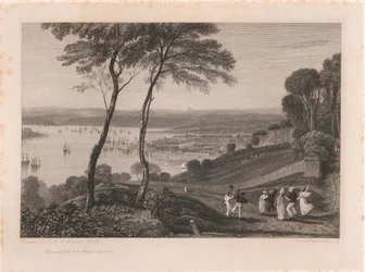 Plymouth Dock, fra Mount Edgecumbe