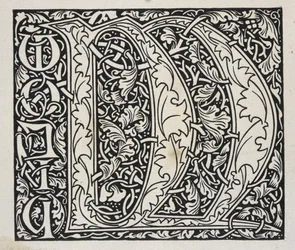 Initial, svart og hvitt