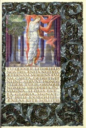 Lavinia, åpningen av bok IV av Virgils «Æneiden» (akvarell på vellum)
