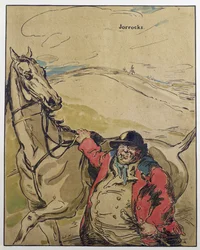 Mr Jorrocks, illustrasjon fra 'Characters of Romance', først utgitt 1900 (farge litho)