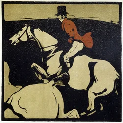 Riding: Man on Horseback - av William Nicholson (1872-1949)