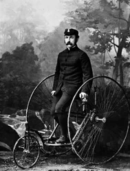 Canadisk faktor på en tricyl av Nottman rundt 1890.